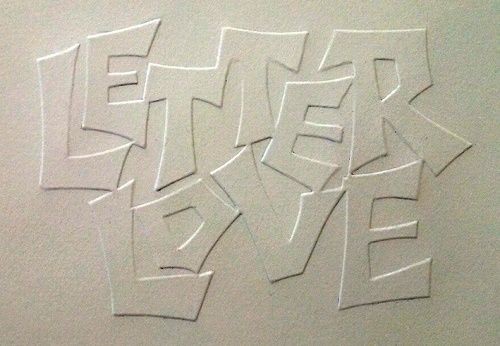 Schriftzug LETTER LOVE