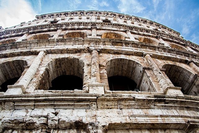 Il Colosseo. Das Kolosseum in Rom.