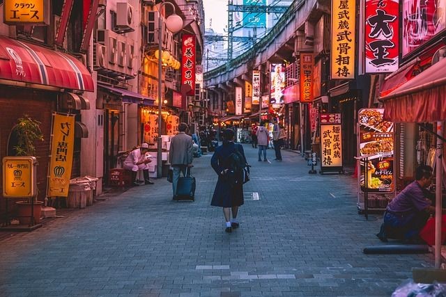 Eine Stra&szlig;e in Japan