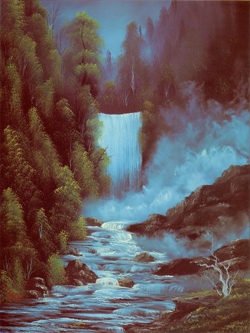 Bild von Bob Ross&reg; - CRFI&trade; - Wunderwerk Wasserfall 