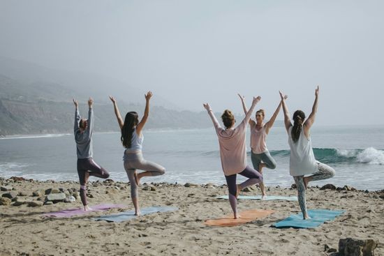 Yoga am Strand 