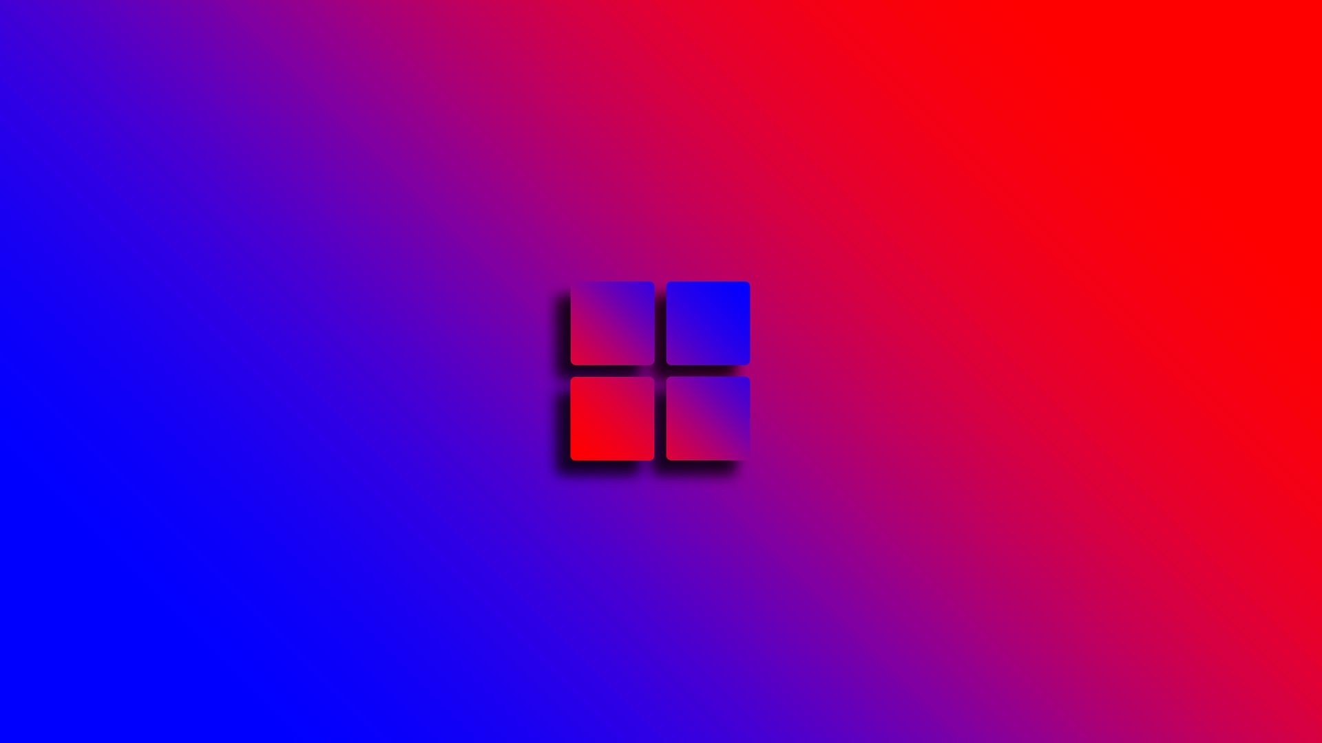 Windows Logo auf rot blauem Hintergrund