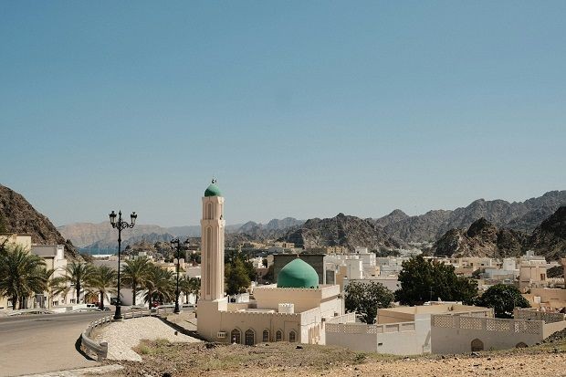 Stra&szlig;e und H&auml;user in Muscat, Oman